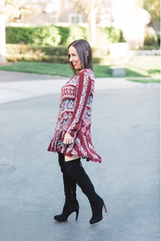 Free People Fun Dress and My Favorite Boots - Everything Evelyne